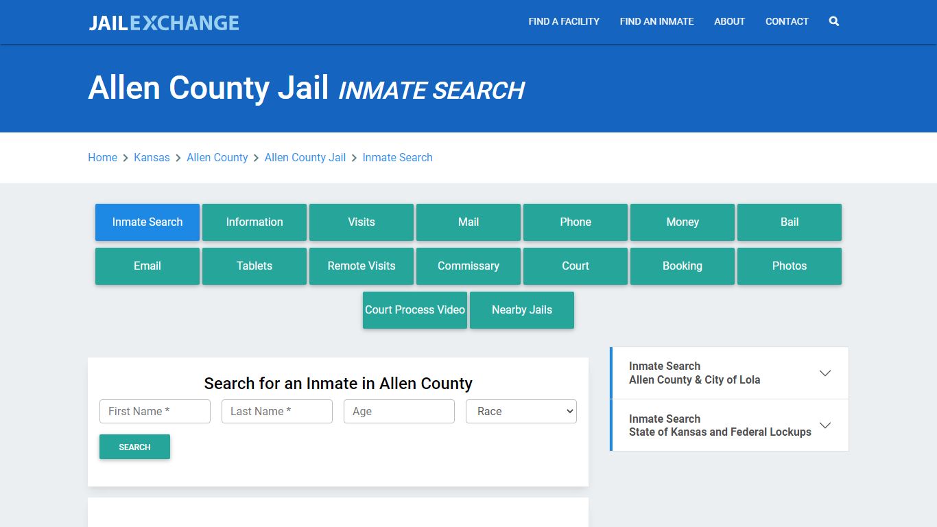 Allen County Jail, KS Inmate Search: Roster & Mugshots